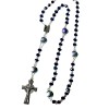 J.C. WALSH & SONS DARK BLUE RESIN ROSARY 36" BEADS