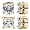 NEWITIN 2 Pairs Stainless Steel Magnetic Stud Earrings for Men