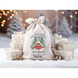 Unbranded Santa Bag, Believe in the Magic, Quality Canvas/Draw String, Personalize(sa