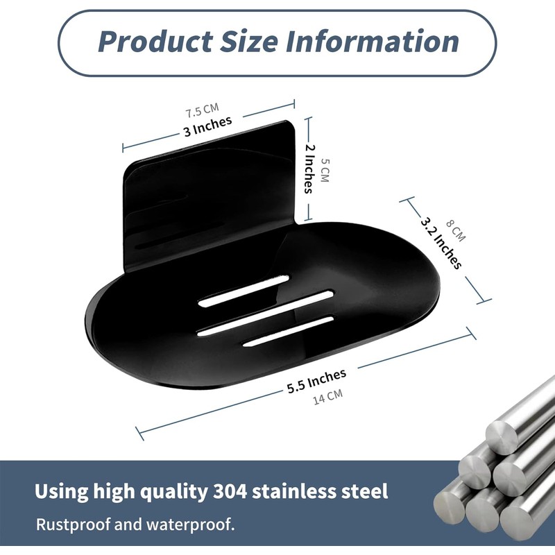 Rise age Soap Holders for Shower, Adhesive Shower Soap Holder,