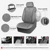 CAR PASS Piping Luxury Leather Seat Covers Full Set,5 Seats