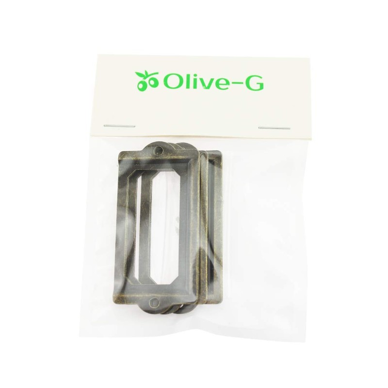 Olive-G 10 Pack Antique Retro Name Plate Bronze