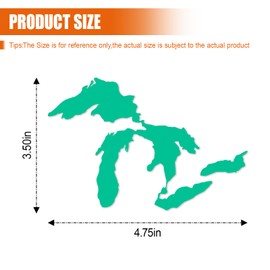 UHANBUT Great Lakes Michigan Car Sticker Decal, Universal Funny Vinyl Truck Sticker, Waterproof Vehicle Exterior Decoration Accessory for Bumpers, Windows, Laptops (Green)