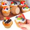 Vkinman Artificial Fruit 6Pcs Realistic Artificial Cupcake Models for Kitchen