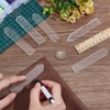 WEBEEDY 6 Styles Leather Keychain Acrylic Template Clear Keychain Pattern