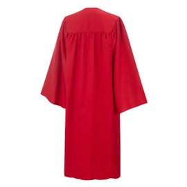 SAMDEEMI Unisex Adult Matte Graduation Gown Cap Tassel Set 2024 for High School and Bachelor, red 48"