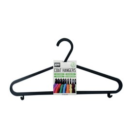 TooToo 8Pcs/16Pcs Coat Hangers 37cmx20cm Black Non Slip Wardrobe Cloth Coat Suit Shirt Premium Suit, Shirt & Jacket Hangers with Non-Slip Grooves - Space Saving Closet Organizers (8)