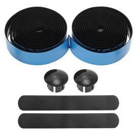 BULLSPANN 1 Pair Bicycle Handlebar Tapes, Non-Slip and Shock Absorbing Handlebar Tape for Road Bike, Carbon Fiber Pattern Grip Tape for MTB, 216 x 3 cm, Thickness 3 mm, Black Blue