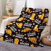 Chicken Nugget Pattern Flannel Blanket 1 Count Soft Comfortable Throw