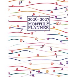 2026-2027 Monthly Planner: Large Two Year Agenda Calendar, January 2026 Through December 2027 | Floral Cover