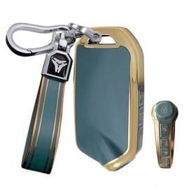 ontto Key Fob Case Fit for Kia Stinger K900 2020 2021 2022 Smart Remote Key Protector TPU Key Jacket Anti-Scratched Grey