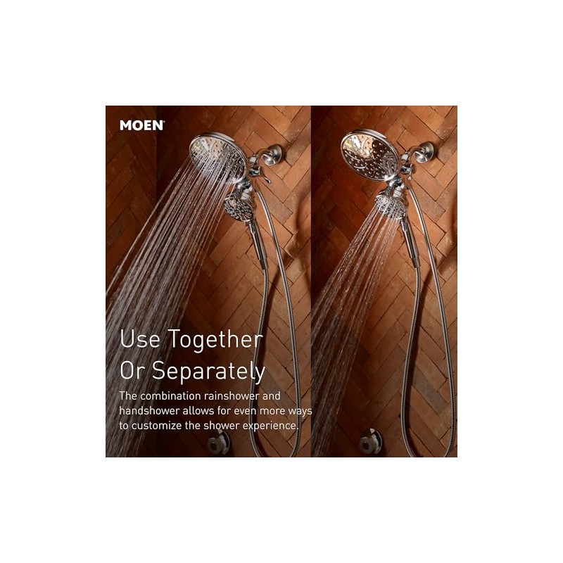 Moen Engage Chrome Magnetix 2-in-1 Combo Rain Showerhead with Detachable
