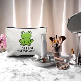 Nogrit Frog Makeup Bag - Cosmetic Toiletry Travel Bag, Funny Frog Gift for Lovers