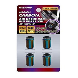 HASEPRO CAV-2TTN Magical Carbon Air Valve Cap, Titanium Tone