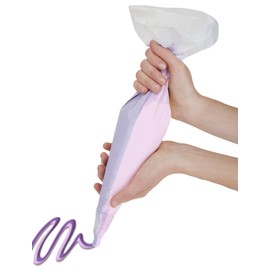 Metaltex Double Icing Decorating Bags with 2 Dual Nozzles, Set of 20, White