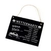 "Wetterwarte" Slate Board with Weather Saying 22 x 16 cm
