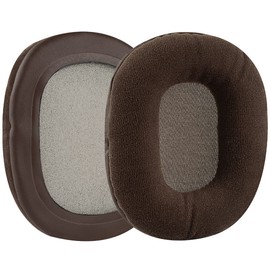 Geekria Comfort Velour Replacement Ear Pads for Turtle Beach Stealth 400, 450, 500X, 520, 600, 700, 900, HiFi780 Headphones Ear Cushions, Headset Earpads, Ear Cups Cover Repair Parts (Brown)