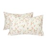 Queen Bed Pillow Pillowcases, 100% Cotton Floral Pattern Breathable Pillow