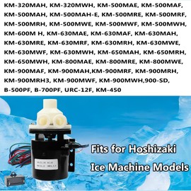 Ice Machine Water Pump Motor Assembly, APTA92P10WD1 Water Pump Motor Compatible for Hoshizaki Models KM-450 Thru KM-900 KML-600MAH URC-12F 120V 10W 0.4 Amp Replaces PA0613 APTA92P10WD1 One size