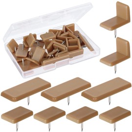 BENBO 30 Pcs Tack-in Drawer Glide L-Shape Drawer Slides and Stoppers Nail-on Slides for Repairing Dressers, Smooth Pulling