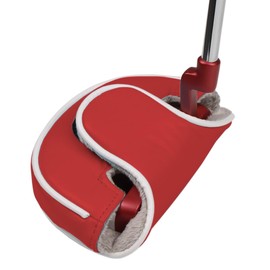 Sahara No-Logo Synthetic Leather Mallet Putter Headcover, Red