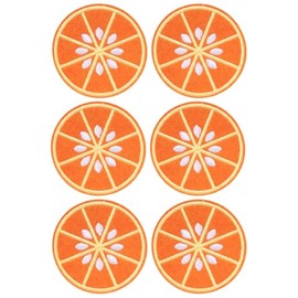 Orange Patches 6 Pieces Orange 6 cm Diameter DIY Costume Fancy Dress