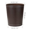 KINGFOM™ Classic Leather Waste Bin, Creative Waste Paper Basket, Storage