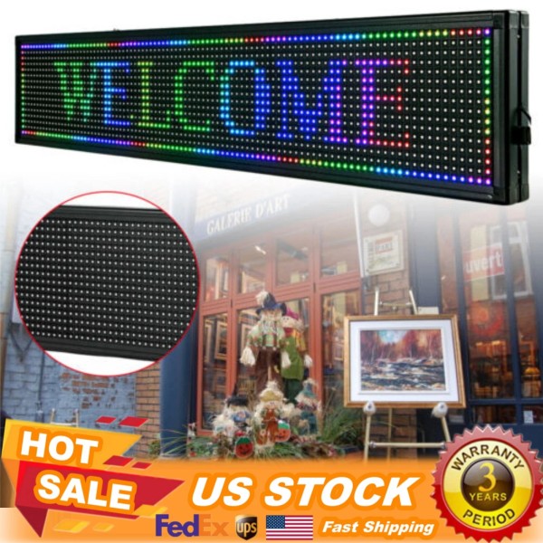 Unbranded High Brightness Outdoor LED Sign Programmable Scrolling Message Display