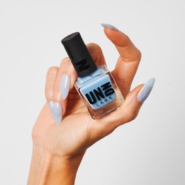UNDN Vegan Nail Polish - B.Y.O.B. - Light Creamy Blue Nail Polish - Fingernail Polish for Women and Men - Long Lasting, Cruelty Free - 0.5 oz