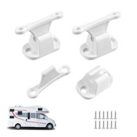 Pack of 3 Caravan Door Stops, Door Holder Motorhome with Screws, Door Holder Caravan White for Door Camper, Motorhome, Caravan, Boats