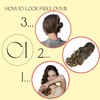 CAISHA 16" Hairpiece Ponytail Extension Butterfly Clip Voluminous Wavy Red-Brown