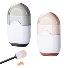 Pencil Sharpener with Eraser, 2PCS Portable Rubber and Sharpener 2 in 1,Pencil Sharpener with Eraser,Rubber Sharpener 2 in 1 for Kids Adults Student School Home Office Supplies (Random Color)