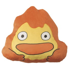 Marushin 1145007400 Ghibli Howl's Moving Castle Cushion, H 12.0 x W 13.8 inches (30.5 x 35 cm), Calcifer, Memory Foam