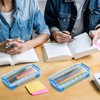 Gueevin 24 Pcs Large Capacity Plastic Pencil Box Clear Plastic