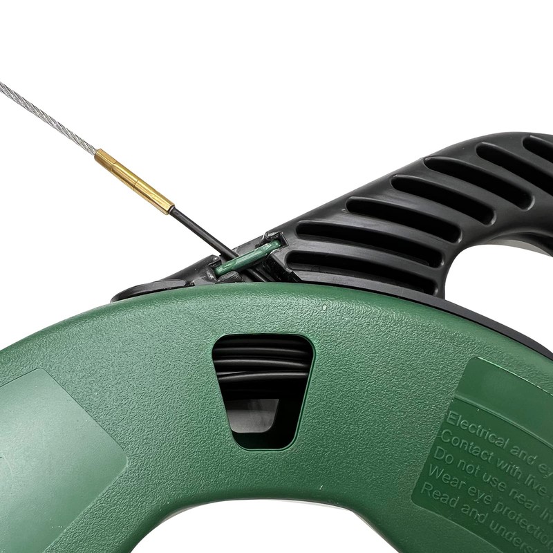 VGongTech 100ft Fiberglass Cable Puller Reel Through Wall Electrical Fish