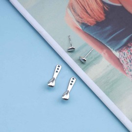 Cimenexe Punk Water Drop Ear Jackets Earrings Silver Water Drop Earrings Retro Tear Earrings Front Back Stud Earrings Jewellery for Women and Girls Gifts