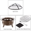 Pure Garden 50-LG1202 32” Outdoor Deep Fire Pit-Round Large Steel