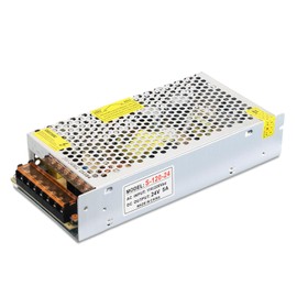 HPMN 24V 5A 120W Power Supply AC/DC Adapter Universal Regulated Switching AC 110-220V to DC 24 Volt 5 Amp Converter Transformer LED Driver for LED Strip Light CCTV Camera
