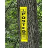 100 Per Pack Posted Yellow Private Property Sign by WristCo