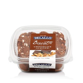 DeLallo Italian Chocolate Almond Small Batch Biscotti Cookies, 7oz, 4-Pack