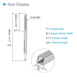 CoCud 1 x Thread Milling Cutter 6#-32 UNC Thread 2B High-Speed Steel Machine 3 Straight Flutes Screw Threading Tool - (Application: for Listening Drilling Machine)