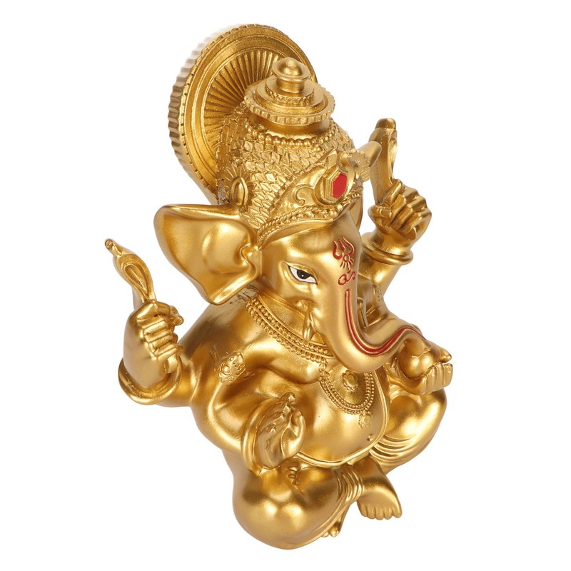 Indian Ganesha Statue Elephant Hindu God Sculpture Resin Decorative Indian