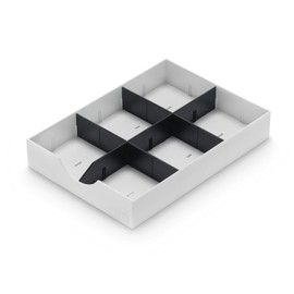Styro Styrodoc 268-405.05 System Drawer for Sorting Station White with 1 Longitudinal and 2 Cross Bars in Black Material: 1 Piece