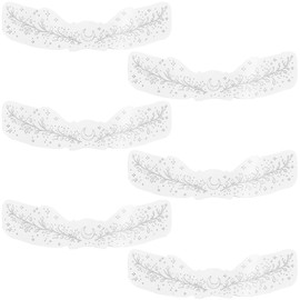 SOFPLATE 10Pcs Silver Temporary Face Tattoos Makeup Face Patches Leaf Paper Waterproof Sparkle Glitter Freckle Speckles Stickers Patches Accessories for Women Body Art Party Cosmetic Makeup Decoration