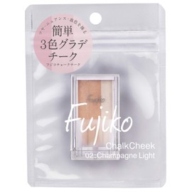 Fujiko Chalk Teak 02 Champagne Light 0.2 oz (7.1 g), Pink