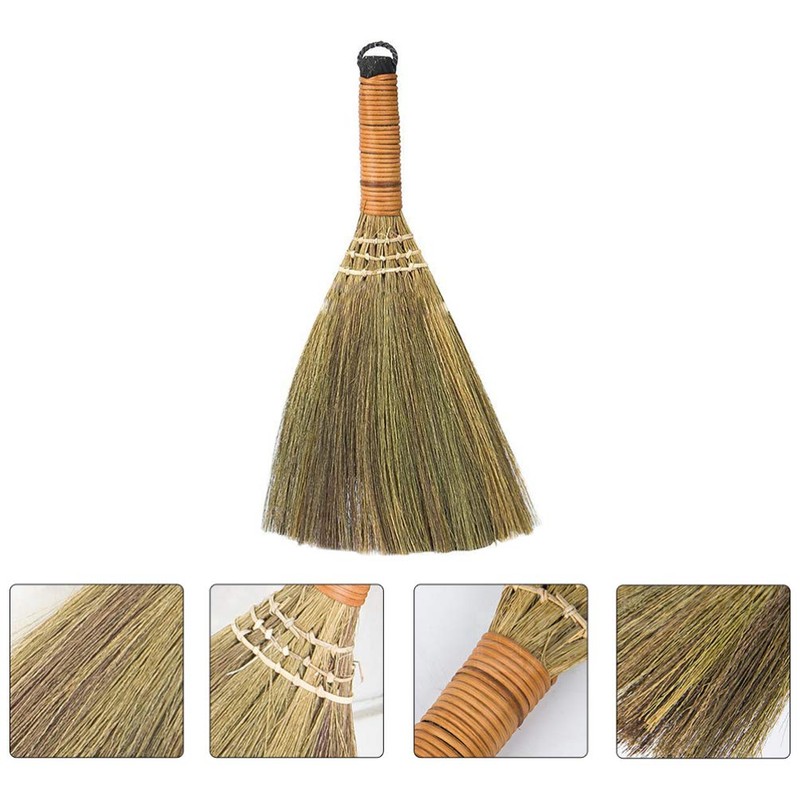 LIFKOME Portable Desk 2Pcs Indoor Grass Broom Whisk Broom Thai