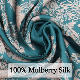 Ciormis 27x27 Silk Scarf,100% Silk Neckchief Scarf Lightweight Square Scarf for Women Hair Sleeping(Style 40)