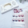 24Pcs Red Blue White Star Press on Nails Short Square