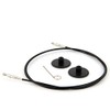 KnitPro Strickkabel mit Stecker, Kunststoff, Black, 126cm
