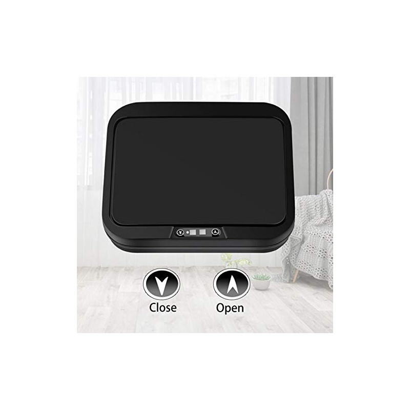 EUNEWR Automatic Dustbin Non-Contact Infrared Motion Sensor Bin 12L (Black)
